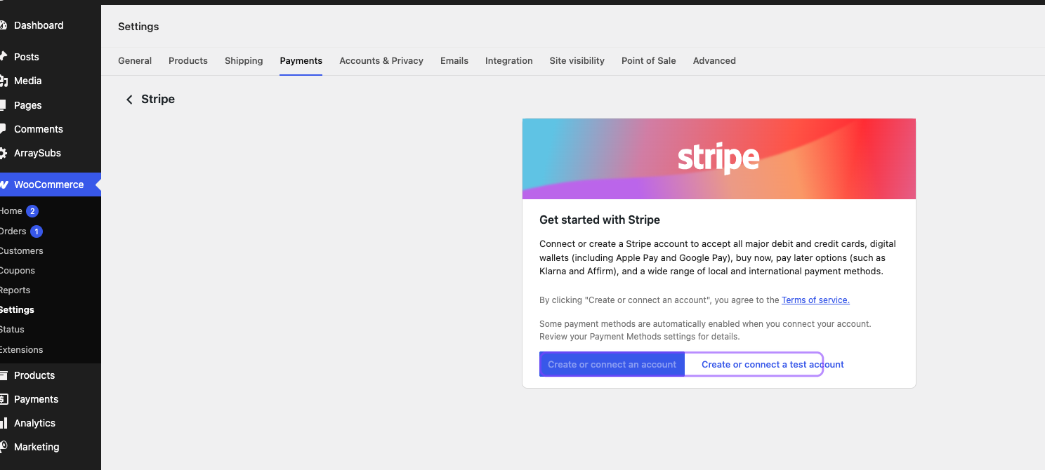 Annotated Stripe connection screen highlighting that vaulted payment references belong to one connected provider account and environment.